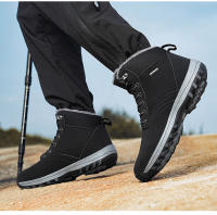 Botas de senderismo cálidas de invierno para hombre, zapatos de escalada al aire libre para clima frío, zapatos de Trekking antideslizantes, botas de nieve impermeables - details 17
