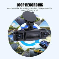Mini Dashcam Camcorder Grabador de Video FHD 1080P para Coche de 3 Canales - details 5