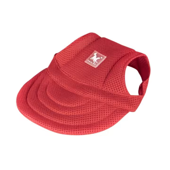 Travelhelmet Gorro de béisbol para mascotas de Color sólido con orificios para las orejas, gorro transpirable para perros, protección solar ajustable, sombrero para el sol para perros para el verano - 1