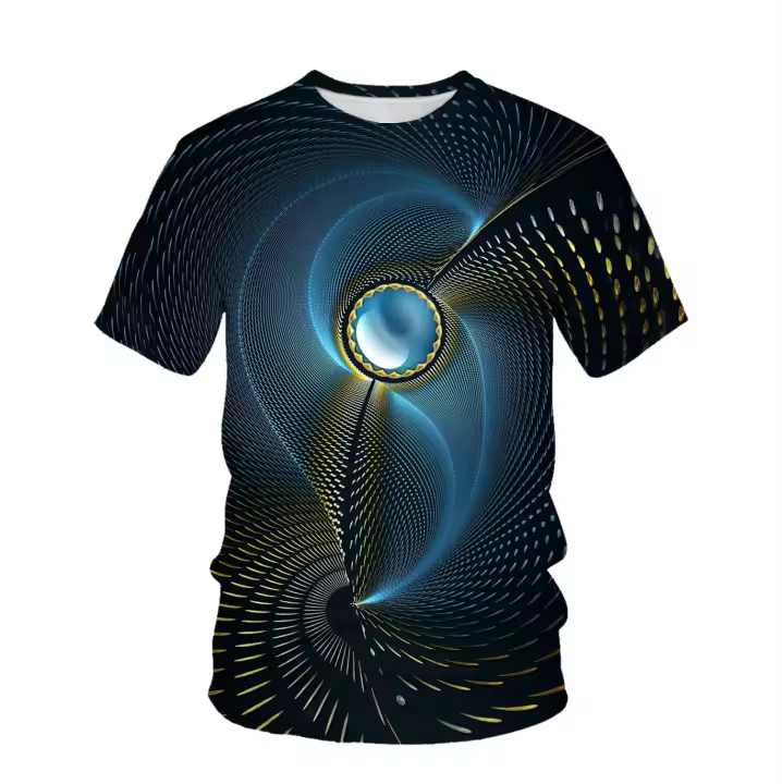 Camisetas 3D para Hombres Manga Corta Larga Moda Popular Ropa de Belleza Impresa de Color - 1