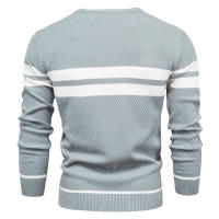 Nueva Suéter De Otoño Para Hombre Con Cuello Redondo Y Mangas Largas Patchwork Caliente Y Delgado Moda Casual Ropa De Hombre - details 3