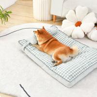 Cama extraíble a cuadros con almohada para perro, cálido y cómodo para dormir profundamente cojín, tela lavable/algodón PP, alfombrillas gruesas para sofá - details 3