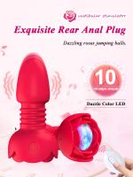 Vibrador Anal telescópico con Control remoto inalámbrico, consolador con aplicación Bluetooth, tapón Anal LED activado por voz, estimulador de próstata masculino 18+ - details 4