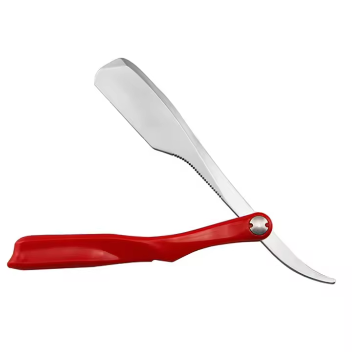 Herramienta de Afeitado de Acero Inoxidable Cuchilla Plegable Vintage con Raíz de Barbero - 1