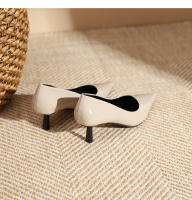 Zapatos de tacón de aguja puntiagudos de charol versátiles clásicos - details 40