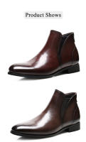 Botas cortas informales británicas para hombre Botas para hombre de gran tamaño - details 9