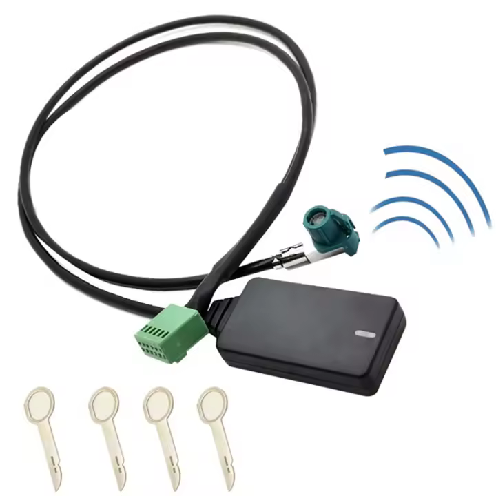 Kit de Cable de Audio inalámbrico para coche, adaptador de 12 Pines, 12V de CC, AUX, Bluetooth 5,0, manos libres, para Audi A3, A4, B8, B6, A6 - 1
