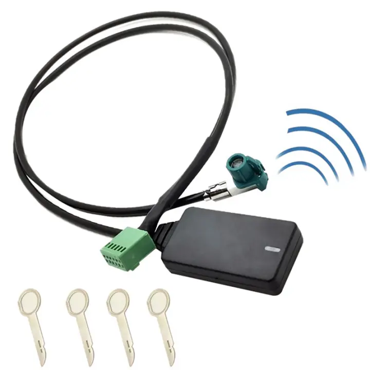 Kit de Cable de Audio inalámbrico para coche, adaptador de 12 Pines, 12V de CC, AUX, Bluetooth 5,0, manos libres, para Audi A3, A4, B8, B6, A6 - 1