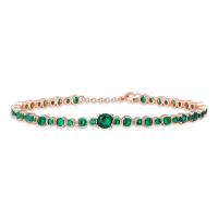 Pulsera ajustable de Plata de Ley 925 con elemento forestal de circonita verde, dijes de cuentas, colgantes, joyería fina para mujeres y niñas - details 0