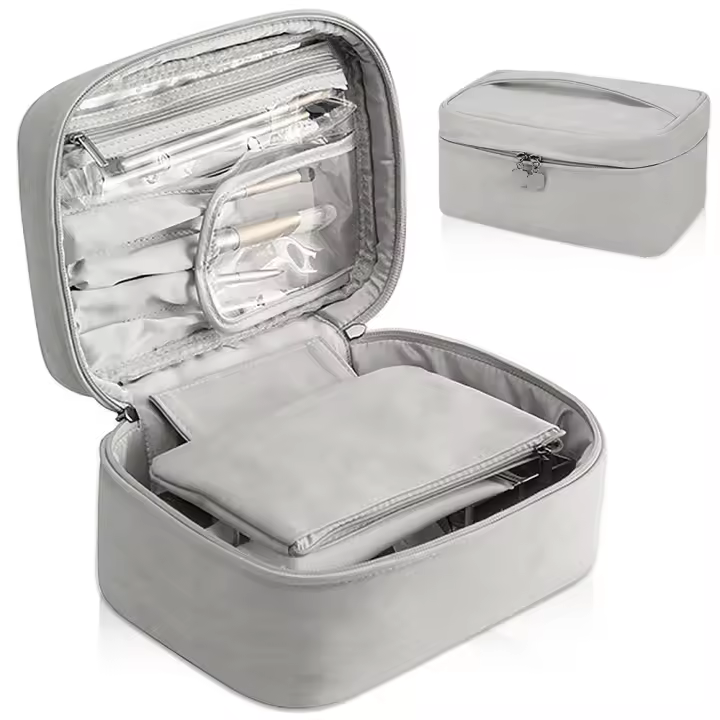 Bolsa de Cosméticos de Viaje Portátil Gran Capacidad Impermeable Ideal para Mujeres y Niños - 1