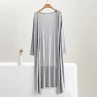 Cárdigan largo de algodón para mujer Suéter de manga larga, abrigo informal, prendas de vestir exteriores, 12 colores, verano y otoño - details 11