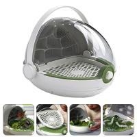 Caja de cría de gusano de seda con forma de cápsula espacial, estuche de plástico transparente con mango, caja de alimentación de reptiles - details 4