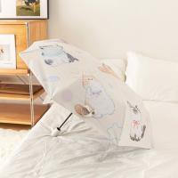 Paraguas de gato de dibujos animados de 3 costillas, protección UV, paraguas automático de protección solar para gatos, paraguas plegable ligero impermeable - details 8