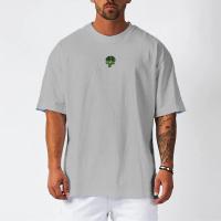 Oversized Loose Short Sleeve Mens Casual T-shirt Summer Mesh Breathable Quick Dry Dropped Shoulder Gym Fitness Bodybuilding Tees - details 8
