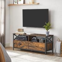 Mueble de TV Industrial 65 Pulgadas, 3 Cajones, Acero, Marrón Rústico y Negro - details 29