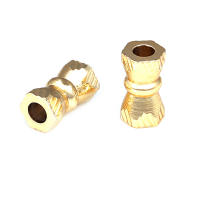 Cuentas de Pulsera de Brasso Dorado Mate Forma de Cilindro Ideal para Hacer Joyería DIY - details 12
