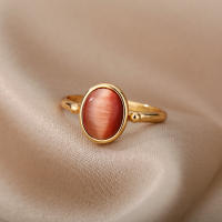 Anillo de Acero Inoxidable de Color Oro Joyería Estética de Boda para Parejas Envío Gratis - details 4