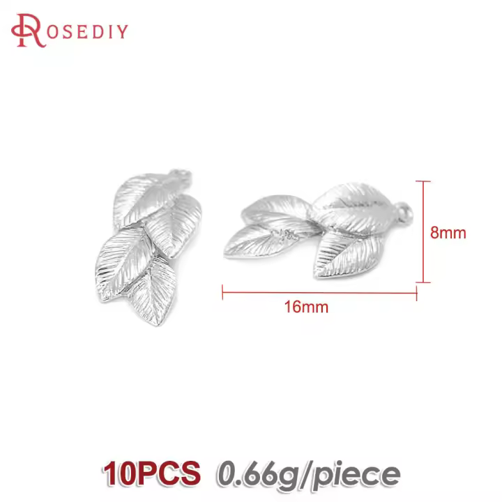 Colgantes de Hojas de Árbol de Bronce de 18K Oro Accesorios para Hacer Joyería DIY Estilo China - 1