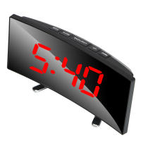 Escritorio de 7 pulgadas para dormitorio de niños, pantalla LED, gran número, mesa, alarma Digital, espejo curvado regulable, reloj - details 10