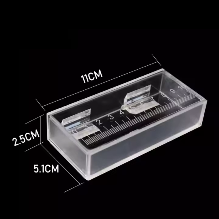 Caja transparente para observación de peces, Mini micropaisaje de escritorio, pecera dorada resistente a roturas con tapa y escala, pecera acrílica - 1