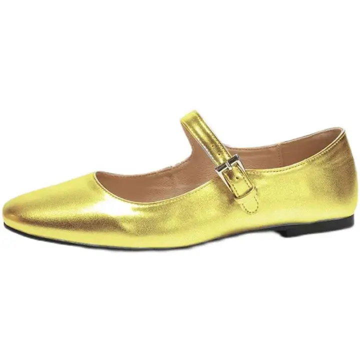 Sandalias de diseñador con botones finos, zapatos planos exquisitos a la moda de lujo para mujer, diseño 2024 - 1