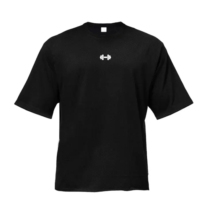 Camiseta de Manga Corta para Hombres Muscleguys Estampado Oversize Fitness Talla Grande con Manga Ajustable para Entrenamiento en Gimnasio - 1