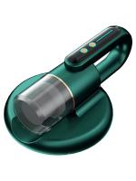 Limpiador de ácaros del polvo para colchones de cama, aspiradora inalámbrica de mano de 4KPa, doble golpe de alta frecuencia, con lámpara UV para matar virus, color verde - details 0