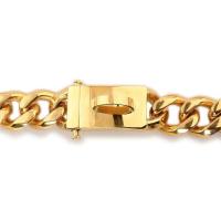 con hebilla, resistente, 19MM espesor, ancho, Collar cadena eslabones cubanos Metal de acero inoxidable para perros grandes - details 10