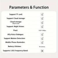 Cámara de vigilancia wifi interior, 1080P, 5G, Detección y seguimiento de movimiento, Control Remoto - details 1