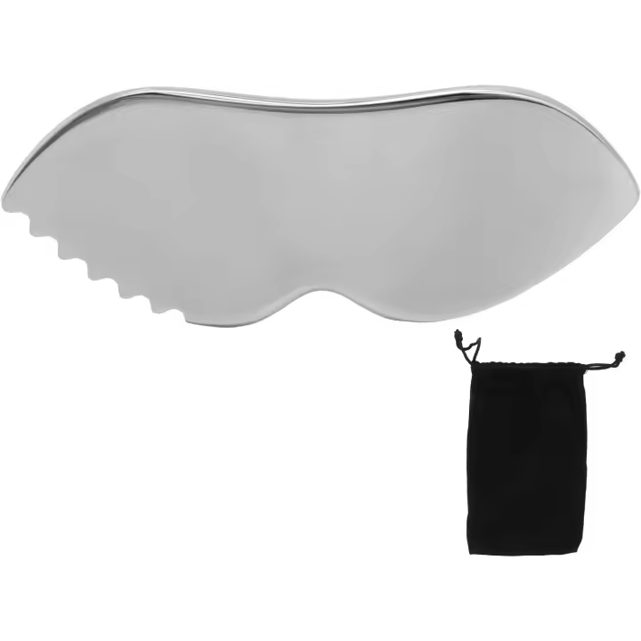 Peine De Tabla De Masaje Gua Sha, Gua Sha De Acero Inoxidable Para El Cuidado De La Piel Facial, Herramienta De Masaje - 1