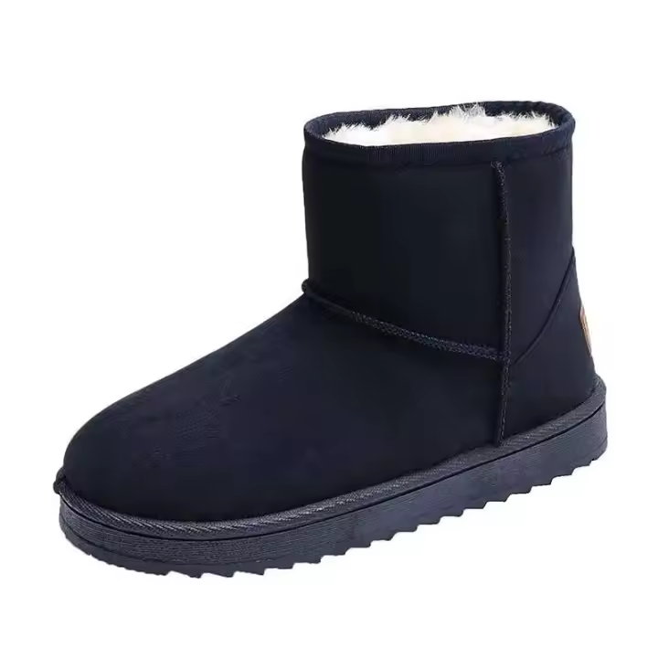 Nuevas botas de invierno de felpa para mujer, zapatos de piel de zorro de imitación de corte alto, informales 2025 - 1