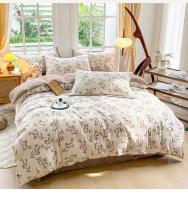 Juego de Ropa de Cama King Size de Alta Calidad con Estampado Floral en Poliéster 100% Tapete de Cama Suave y Transpirable con Funda de Edredón y Sábanas - details 3