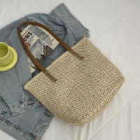 Bolso de ratán tejido para mujer, bolsa de hombro de gran capacidad para vacaciones en la playa, informal, a la moda - details 21