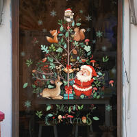 Pegatinas de Ventana de Navidad 2024 Santa Claus, Árbol de Navidad, Decoración de Fiesta - details 1