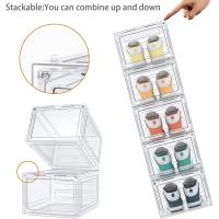 Cajas de Zapatos de Plástico Transparente 12 Cajas de Almacenamiento Apilables para Mujeres/Hombres - details 5
