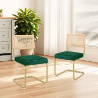 Pack de 2 Comedor Tapizadas, Sillas de Cocina Modernas con Patas de Metal, Gran Estabilidad y Capacidad de Carga, Blanco, Ratán, Vellón, Espuma - details 30