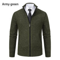 Chaqueta Deportiva Casual Para Hombre De Otoño E Invierno Nueva JERSEY Color Sólido Cuello Erguido Abrazadera De Poliéster Con Cierre De Cremallera - details 25