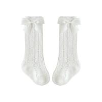 Calcetines de malla de algodón para niños y bebés, medias transpirables hasta la rodilla con lazo - details 1