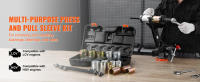SucceBuy Kit de fundas de tracción y presión, juego de extracción de cojinetes de casquillo de acero, herramientas de inserción de casquillo para motores LCV y HGV, incluye estuche de transporte - details 0