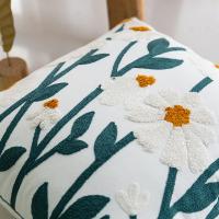 Funda de almohada bordada para sofá, cubierta decorativa con respaldo de flores, estilo nórdico, 1 unidad - details 5