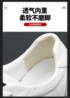 Zapatos de cuero, zapatos casuales para hombre, versión coreana de zapatos blancos versátiles de moda. - details 8