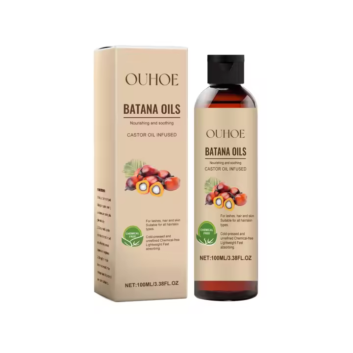 El aceite de ricino de Batana nutre el cuero cabelludo, repara el encrespamiento seco, suaviza el cabello brillante, suave y esponjoso - 1