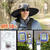 Sombrero de pesca con ventilador Solar de ala ancha para hombre, gorro de pesca de secado rápido, recargable, silencioso, de viento grande, para verano, playa, viaje, vacaciones - details 6