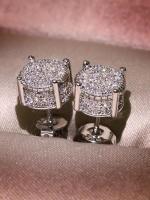 Pendientes elegantes y brillantes para mujer, pendientes minimalistas para mujer para fiesta, decoración diaria, joyería moderna y exquisita para regalo de cumpleaños - details 0