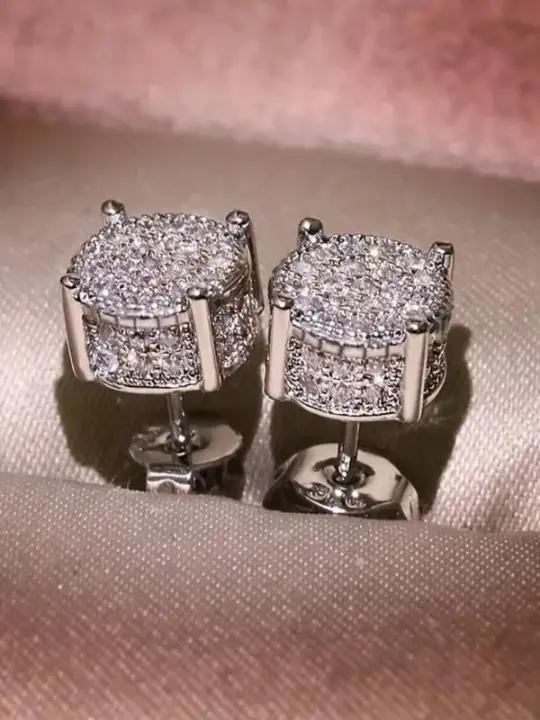 Pendientes elegantes y brillantes para mujer, pendientes minimalistas para mujer para fiesta, decoración diaria, joyería moderna y exquisita para regalo de cumpleaños - 1