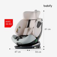 Silla de Coche Isofix para Bebés y Niños Ajustable a 40-150 cm, 360º de Rotación, Seguro y Portátil - details 31