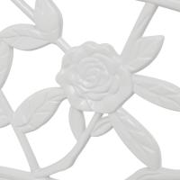 Banco de Jardín Blanco de Aluminio Fundido Dimensiones 100 x 54 x 80 cm - details 3