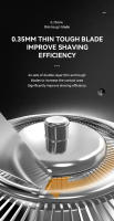 Kemei-Afeitadora eléctrica recargable IPX7 para hombre, máquina de afeitar con bloqueo de viaje, USB tipo C, Triple hoja inteligente de 2000mah - details 3