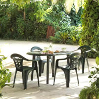 Silla cancún verde apilable 8X con respaldo alto y zapatilla antideslizante - muebles de exterior marca shaf - details 0