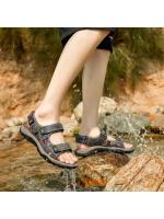 Sandalias de Cuero para Hombres en Verano Nuevo Diseño de Dedo Abierto Antideslizante - details 5